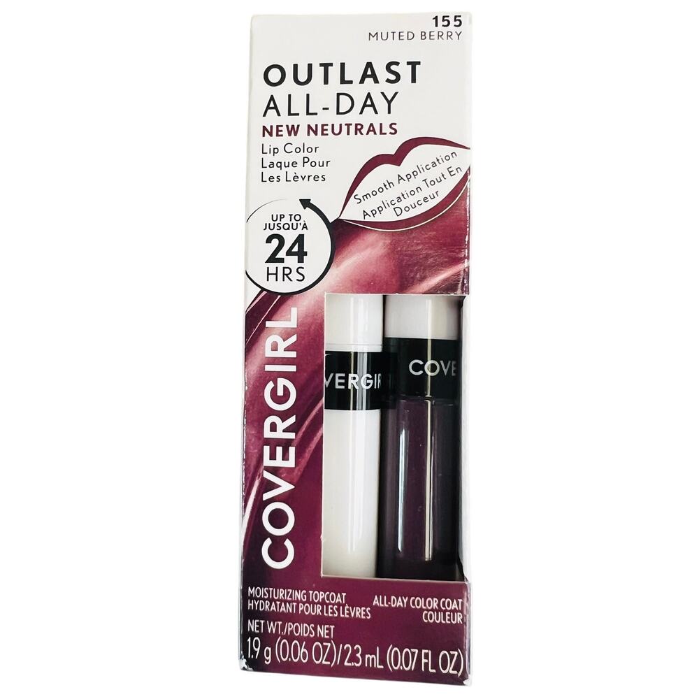 COVERGIRL Outlast All Day New Neutrals Lip Color & Top Coat 155 Muted Berry